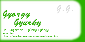 gyorgy gyurky business card
