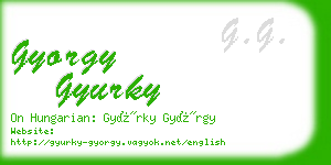 gyorgy gyurky business card